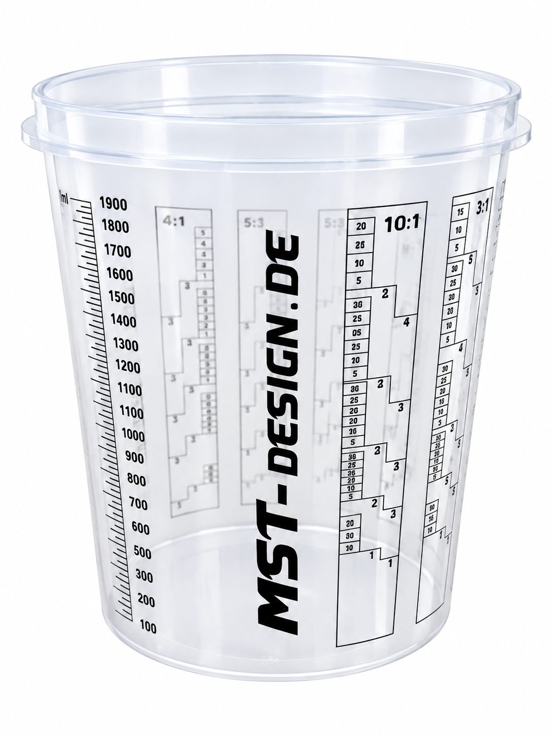 Lackmischbecher - Messbecher - Mischbecher 2,3 L - 2300 ml