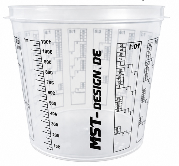 Lackmischbecher - Messbecher - Mischbecher 1,4 L - 1400 ml