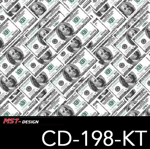 Wassertransferdruckfolie CD-198-KT - Dollar Dollarzeichen - Film in 50 cm Breite