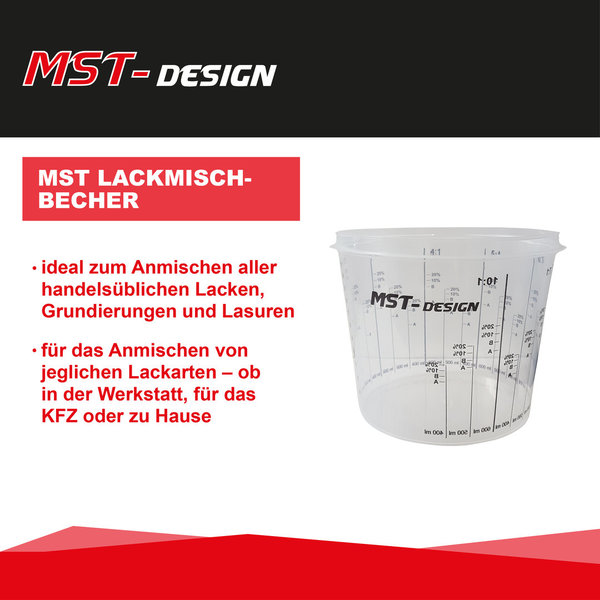 Lackmischbecher - Messbecher 2,3L - 2300 ml - 100 Stück (Karton)