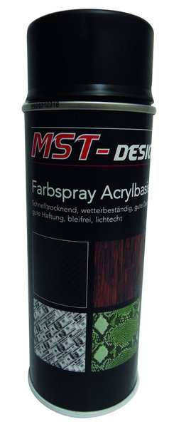 Acryllack schwarz matt 400 ml - Farbspray Acrylbasis - Grundlack
