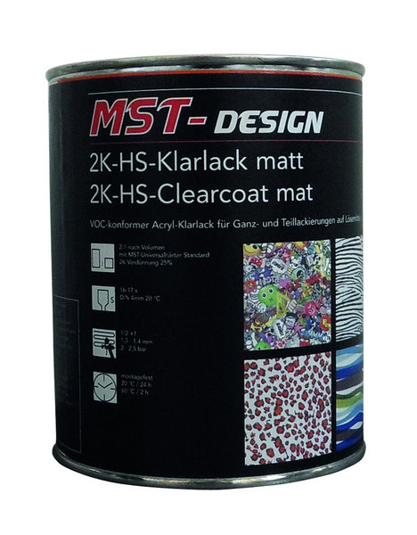 2K-HS Klarlack matt 2:1 1 Liter