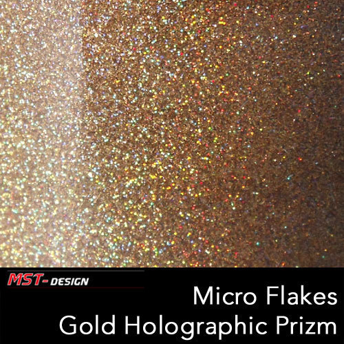 Micro Flakes Gold Holographic Prizm Effektlack