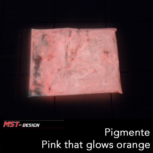 Pigmente Glow in the dark - Pink/Orange - Pink that glows orange - Leuchtpigmente 25 Gramm