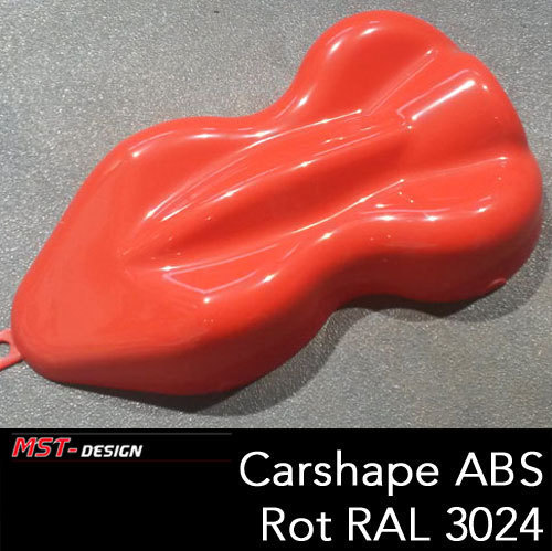 Carshape - Mustershape - Lackfrosch aus ABS rot RAL 3024 - 50 Stück