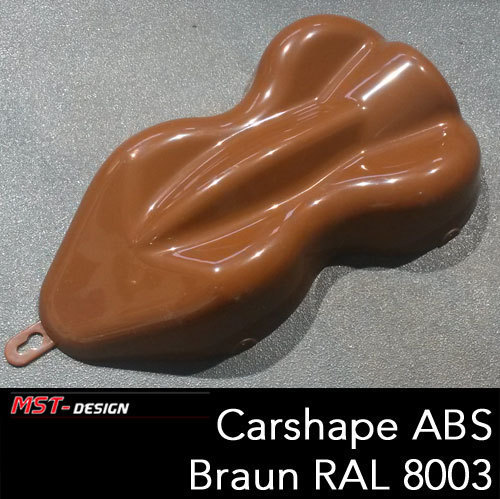 Carshape - Mustershape - Lackfrosch aus ABS lehmbraun RAL 8003 - 50 Stück